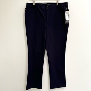Lauren Ralph Lauren navy blue straight leg business career trousers plus size 16